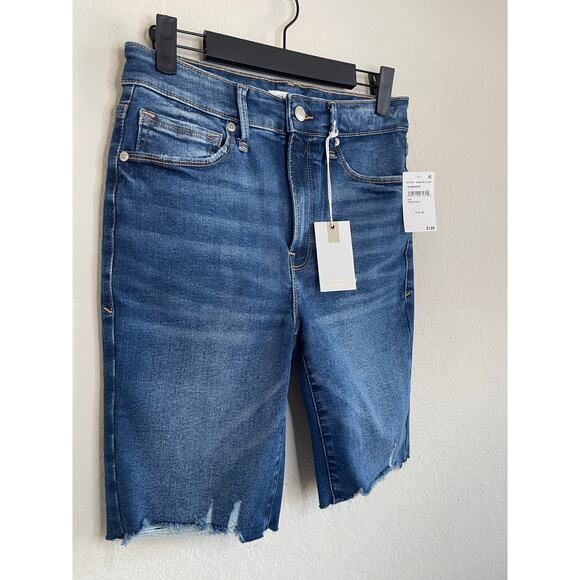 NEW Good American Always Fits Good Legs Bermuda Shorts Mid-Rise - Size 6-12 - Picture 6 of 8